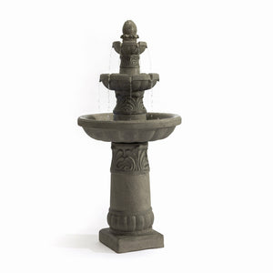 English Elm 3-tier Cascading Resin Fountain with Led Lights for Patio Garden or Indoor Use W853P412665