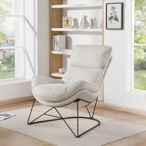 OSP Home Furnishings Ryedale Lounge Chair Cream