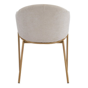 English Elm Modern Velvet Dining Chairs with Gold Metal Frame Glamorous Set of Two N776P224512D