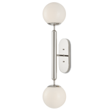 Barbican Double-Light Nickel Wall Sconce