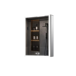 English Elm Mesa Aluminum Led Medicine Cabinet with Defogger Soft Close Mirror Bathroom Spa B2731P478357
