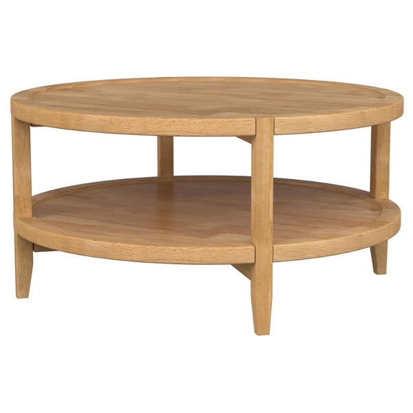 English Elm Runnion Rustic Mango Wood 2 Piece Coffee and End Table Set with Open Shelves B062S01450