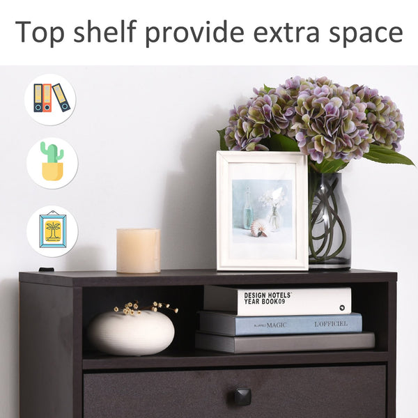 English Elm Homcom Slim Shoe Cabinet - Stylish 3-Drawer Storage, Space-Saving Design For Entryways & Closets W2225P217208