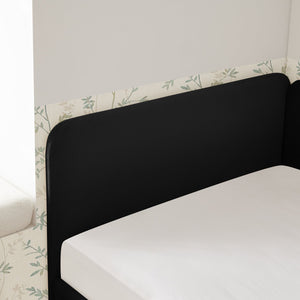 English Elm Twin Velvet Upholstered Platform Bed with 2 Underbed Drawers, Adjustable Sofa Bed, Modern Black Design W1413P298910