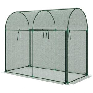 English Elm Spacious Garden Crop Cage with Steel Frame Hdpe Mesh Cover and Roll up Zippered Door T3971P468416