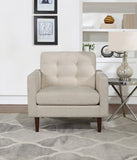 OSP Home Furnishings Grayburn Mid-Century Chair Cream