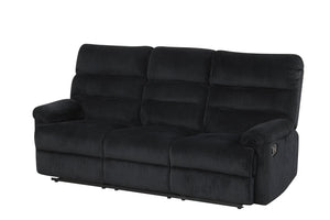 English Elm Lucie Velvet Corded Reclining Sofa with Console and Cup Holders for Living Room B078P473035