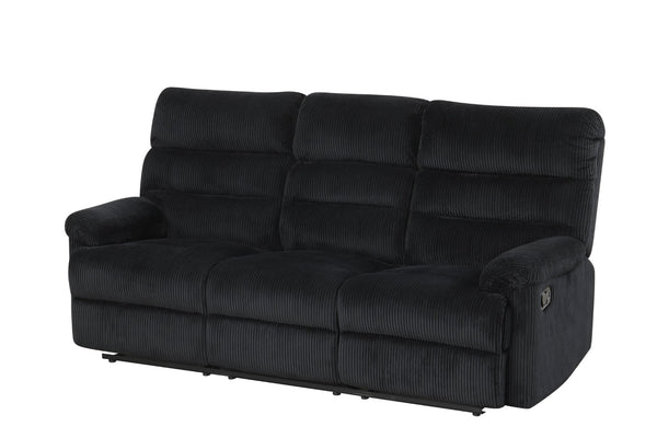 English Elm Lucie Velvet Corded Reclining Sofa with Console and Cup Holders for Living Room B078P473035