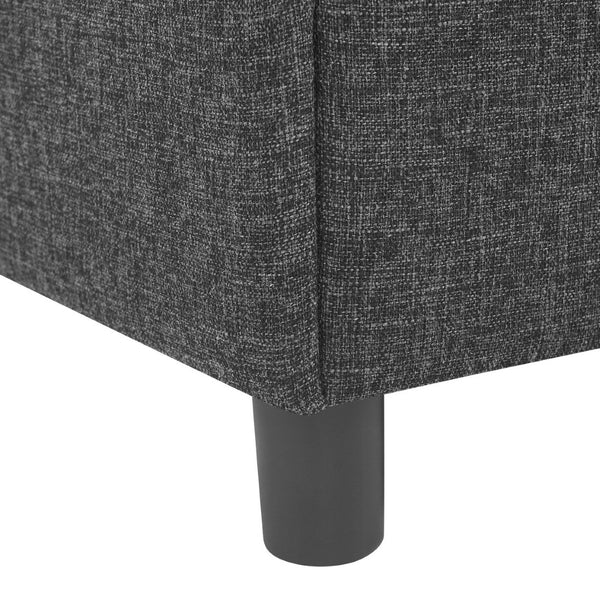 English Elm Modern Foil Fabric Modular Sectional Sofa Reconfigurable Living Room Seating Dark Gray W5568S00049