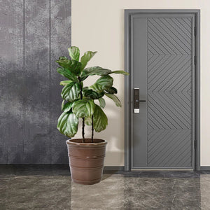 English Elm 3 Pieces Ceramic Flowerpot Set - Handcrafted Antique Yellow Planters For Garden, Patio & Indoors W3273P321529