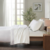 True North by Sleep Philosophy Cozy Flannel Casual Printed Sheet Set TN20-0115 Ivory Solid