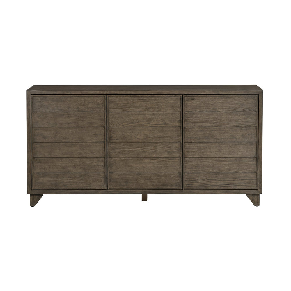 Crestview Collection Transitional Media Sideboard – Rustic Brown Tv Stand With Concealed Storage & Cord Management Solution Brown Solid Wood Cvfdr1206