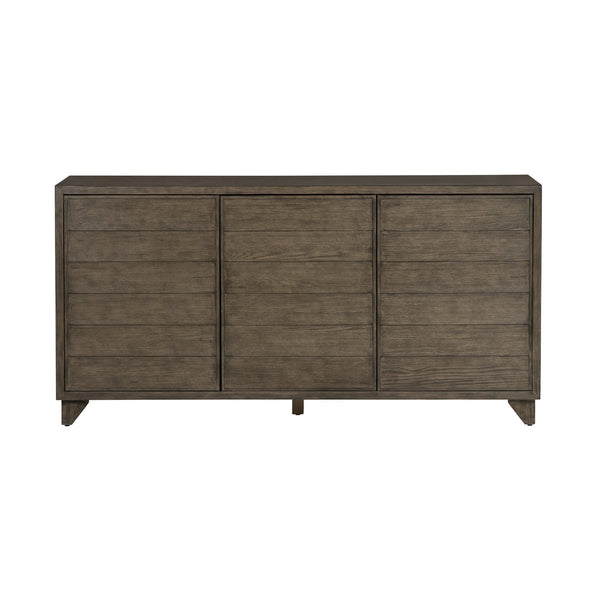 Crestview Collection Transitional Media Sideboard – Rustic Brown Tv Stand With Concealed Storage & Cord Management Solution Brown Solid Wood Cvfdr1206
