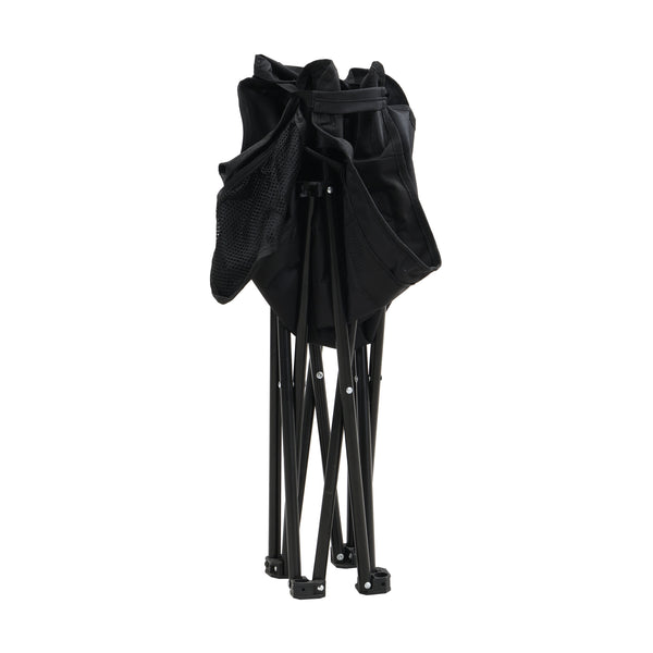 English Elm 2PCS Durable Folding Camping Chairs with Cushioned Seat, Side Pocket & Carry Bag for Outdoors Black 26.38 L x 6.3 W x 6.3 H W2297P316525