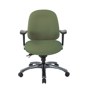 OSP Home Furnishings Multi-function Ergonomic Mid Back Office Chair with Lumbar Support and Titanium Base Sage 8512-R106