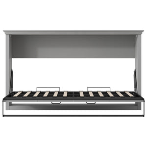 English Elm Twin Murphy Bed Cabinet Foldaway Gray — Space-Saving Twin Wall Bed with Integrated Legs, 1000lb Capacity GX002043AAE