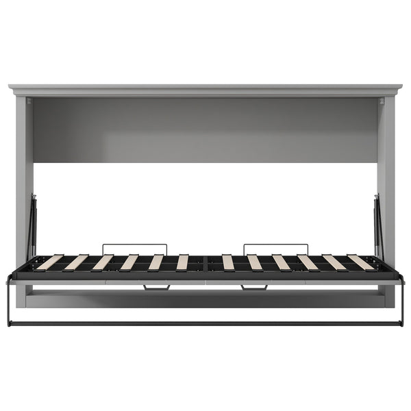 English Elm Twin Murphy Bed Cabinet Foldaway Gray — Space-Saving Twin Wall Bed with Integrated Legs, 1000lb Capacity GX002043AAE