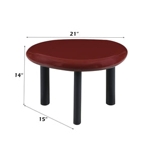 English Elm Eddie Red High Gloss End Table with 60mm MDF Top & Metal Base – Contemporary 40lb Capacity, Chic Finish B2726P359655