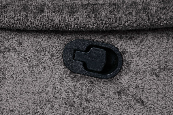 English Elm Dark Gray Glider Recliner with Power Console USB-A & USB-C Pillow-Top Track Arms High-Density Foam 43"W B2741P395237