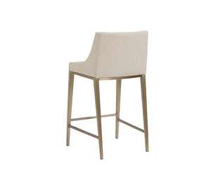 Sunpan Dionne Counter Stool - Modern Design with Antique Brass Legs for Chic Dining and Kitchen Spaces Monument Oatmeal