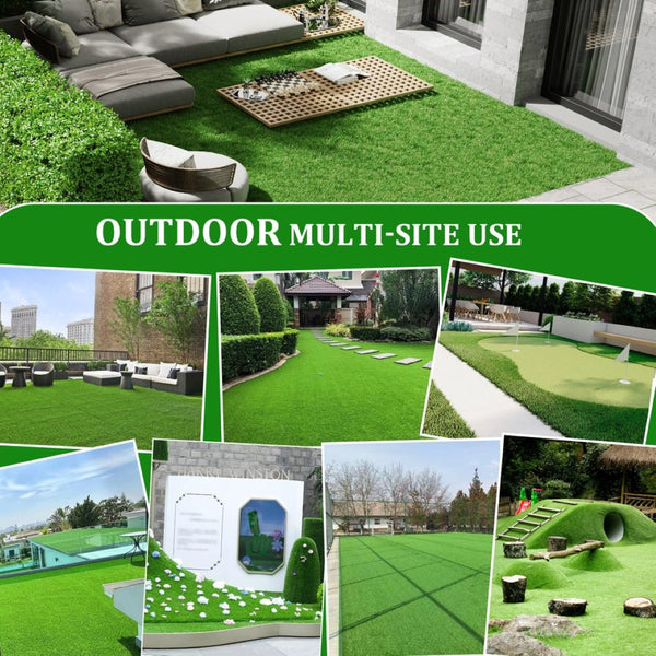 English Elm 5ftx10ft Outdoor Artificial Grass Rug Thick Pe Turf Mat for Patio Pets Garden W1790P396378
