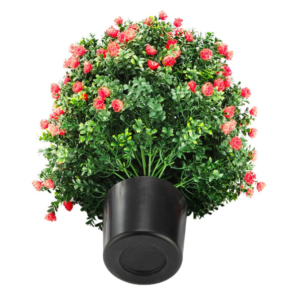 English Elm 2-pack Artificial Rose Topiary Ball Trees Uv Resistant Lifelike Blooms for Patio Entryway W2181P362938