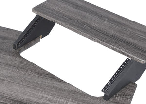 English Elm 71" Eleazar Wide Format Recording Studio Desk Black Oak Finish with Keyboard Shelf B2726S00133