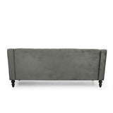 Christopher Knight Home® - Noble House - Knouff Modern Glam Tufted Velvet 3 Seater Sofa