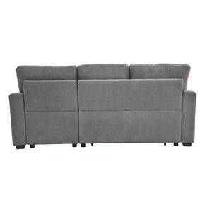 English Elm Sleeper Sectional with Pull Out Bed Storage Chaise Tufted Polyester Living Room W5568S00039
