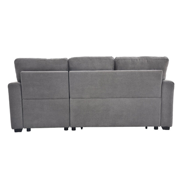 English Elm Sleeper Sectional with Pull Out Bed Storage Chaise Tufted Polyester Living Room W5568S00039