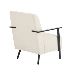 English Elm Christopher Knight Home® - [Set of 2] Modern Lounge Chair with Polyester Upholstery and Metal Frame for Compact Living Spaces Beige N767P236501B_2