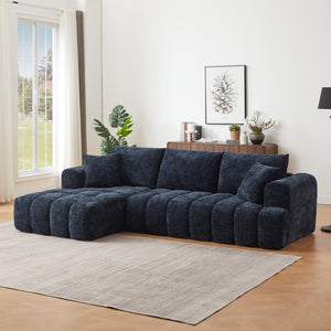 English Elm Chenille L-Shape Oversized Sofa - Luxury Minimalist Sleeper Couch For Living Rooms & Apartments! W2339S00039