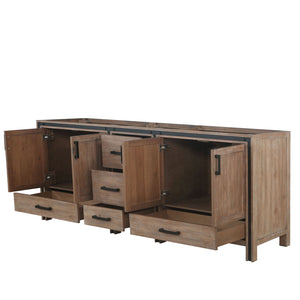 English Elm Rustic Barnwood Double Bath Vanity 84in W x 22in D – Solid Wood, Soft-Close Drawers, Full Storage Cabinetry B2731P260759