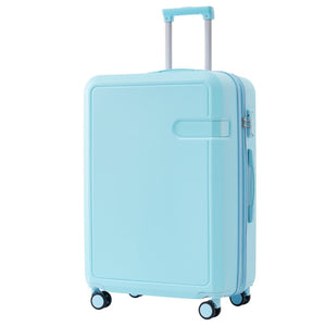 English Elm 4 Piece Hard Shell Abs Luggage Set with Spinner Wheels Tsa Lock and Packing Cubes Light Blue N732P197378N