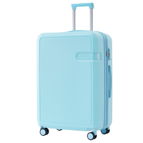 English Elm 4 Piece Hard Shell Abs Luggage Set with Spinner Wheels Tsa Lock and Packing Cubes Light Blue N732P197378N