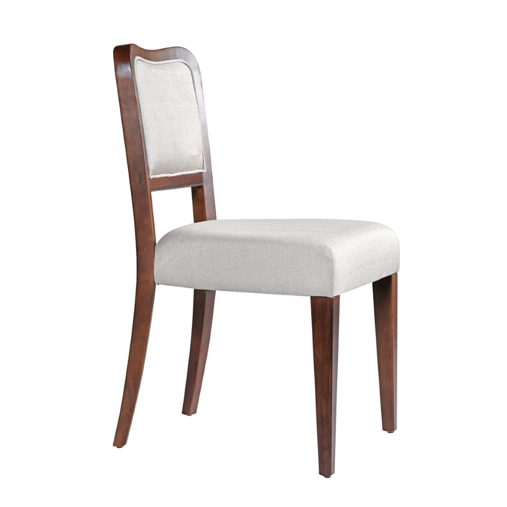 English Elm Walnut Upholstered Dining Chairs Set Of 2 - Elegant Fabric Accent Chairs With Comfort & Style N842P319127D-GIGA
