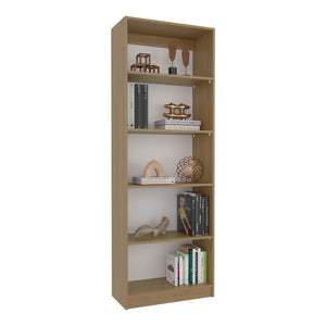 English Elm Home 4 Shelves Bookcase Wide Natural Oak – Multi-Tier Storage Display Shelf, Sturdy MDF Design B070P337061