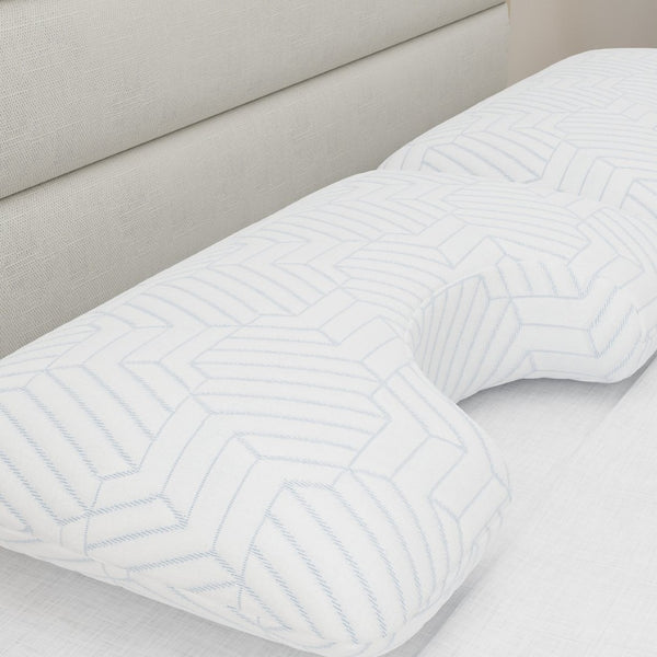 English Elm Fria Ergonomic Cooling Pillow with Italian Foam Core and Phase Change Sleep Technology B047P387679
