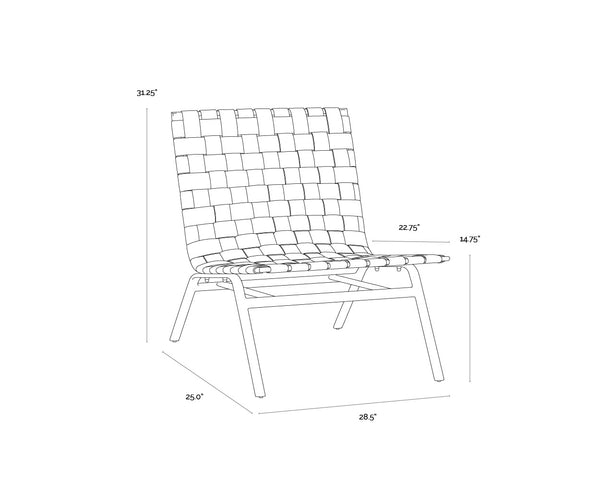 Sunpan Omari Lounge Chair - Handcrafted Light Tan Suede & Black Iron Frame for Unique Style & Comfort