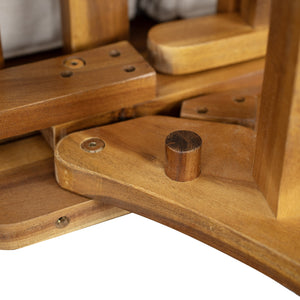 English Elm Christopher Knight Home® - Outdoor Acacia Daybed Sofa with Foldable Arms, Rust‑Resistant Teak Frame & UV‑Proof Beige Cushions N779P249303T