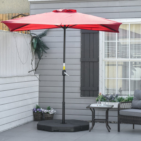 English Elm Outsunny 4 Pc Heavy-Duty Patio Umbrella Base Set, Fillable Hexagon Weights For Maximum Stability W2225P217599-GIGA