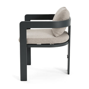 English Elm Christopher Knight Home® - Pula Outdoor Aluminum Dining Chair Set of 2 — Weather‑Resistant Lightweight Frames with Plush Cushions Beige+Black N775P221509B