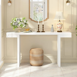 English Elm U-style 60 Inch Geometric Console Table Painted Mdf Foyer Entryway Living Room N711P303209K