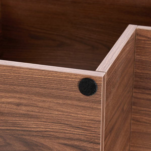 English Elm 2 Pieces Cube TV Stand with Adjustable 55–80" Length, Six Open Shelves, Modern Minimalist Storage and Durable MDF Design Acacia Wood W3226P298392