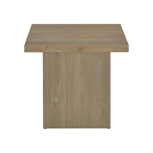 English Elm 2-piece Square Coffee and End Table Set Engineered Wood Grain Laminate Living Room Brown B016S00067