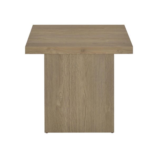 English Elm 2-piece Square Coffee and End Table Set Engineered Wood Grain Laminate Living Room Brown B016S00067
