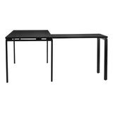 OSP Home Furnishings Prado L Workstation in Black Black