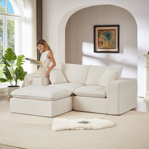 English Elm Modern Chenille Cloud Sofa - Versatile Comfort For Stylish Living Rooms, Apartments & Offices W3396S00044