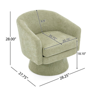 English Elm Christopher Knight Home® - Contemporary Boucle 360° Swivel Barrel Chair with 330lb Capacity, Plush Textured Accent Seat for Living Room Green N765P292093N