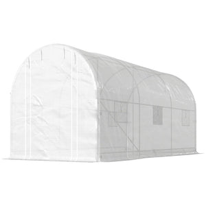 English Elm Walk-in Hoop House Tunnel Greenhouse with Uv Resistant Pe Cover and Galvanized Steel Frame T3971P433555